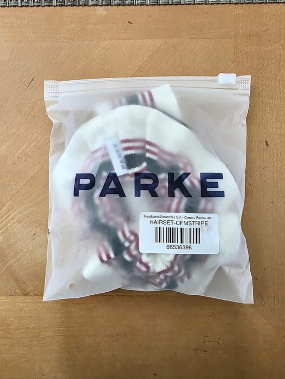 PARKE Striped Hair Accessory Set